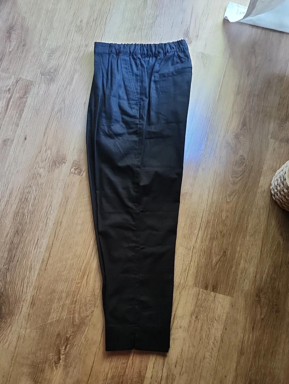 NWT Banana Republic Black Tapered Ankle Pants - Slim Fit Linen Blend Size S